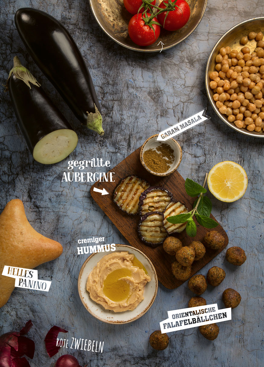 Zutaten oriental Panini Snack & Drinks Speisekarte ibis Hotels food & co foodagentur in Frankfurt